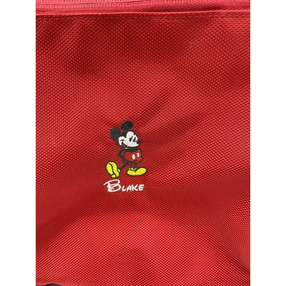Disney Red Mickey Mouse Blake Rolling Carry On Backpack